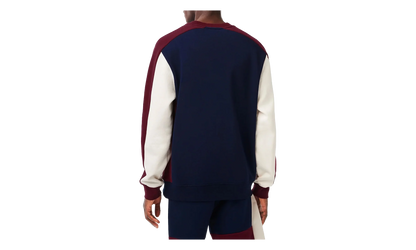 Brushed Fleece Colourblock Sweatshirt "Navy / Zinfandel" SH1299 PIG
