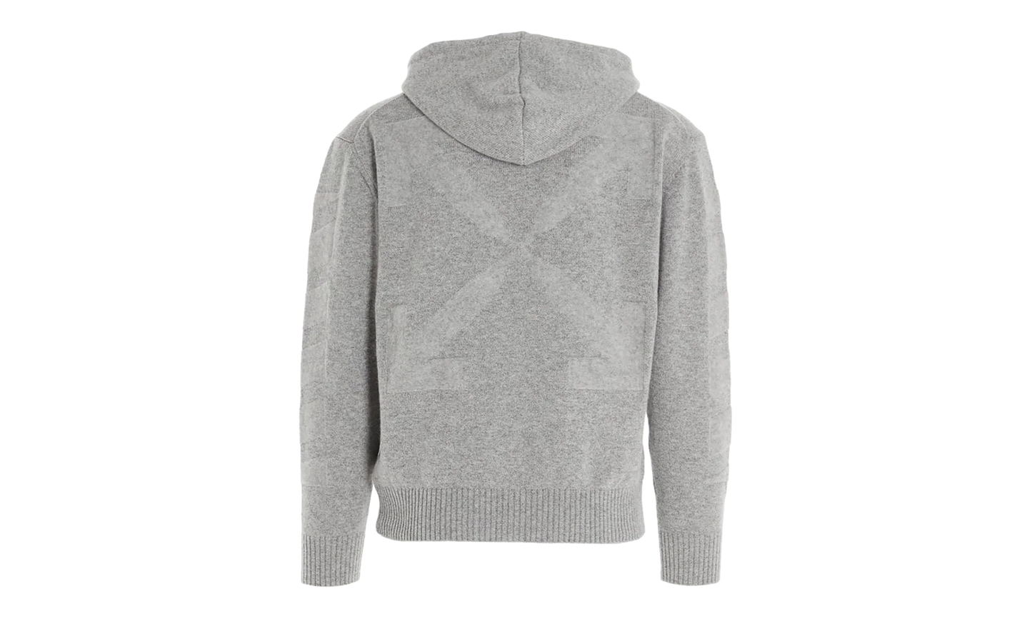 Arrow Cashmere Hoodie "Grey" OMHA097F20KNI0010900