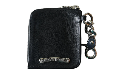 Leather Tiny Zip Cemetery Cross Patch Wallet "Black" CHRM1161