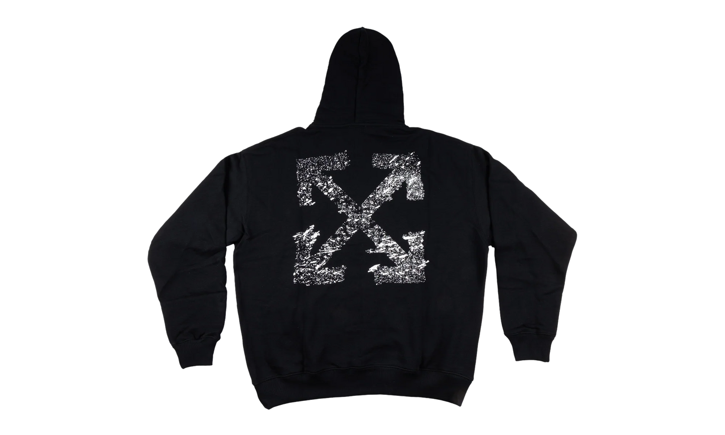PAINT SPLATTER ARROW DIAG FRENCH TERRY HOODIE "Black" 44OWOS26K062 001