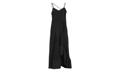 PLEATED LONG STRAP DRESS "Black" RW DR0014 5904 P24 10