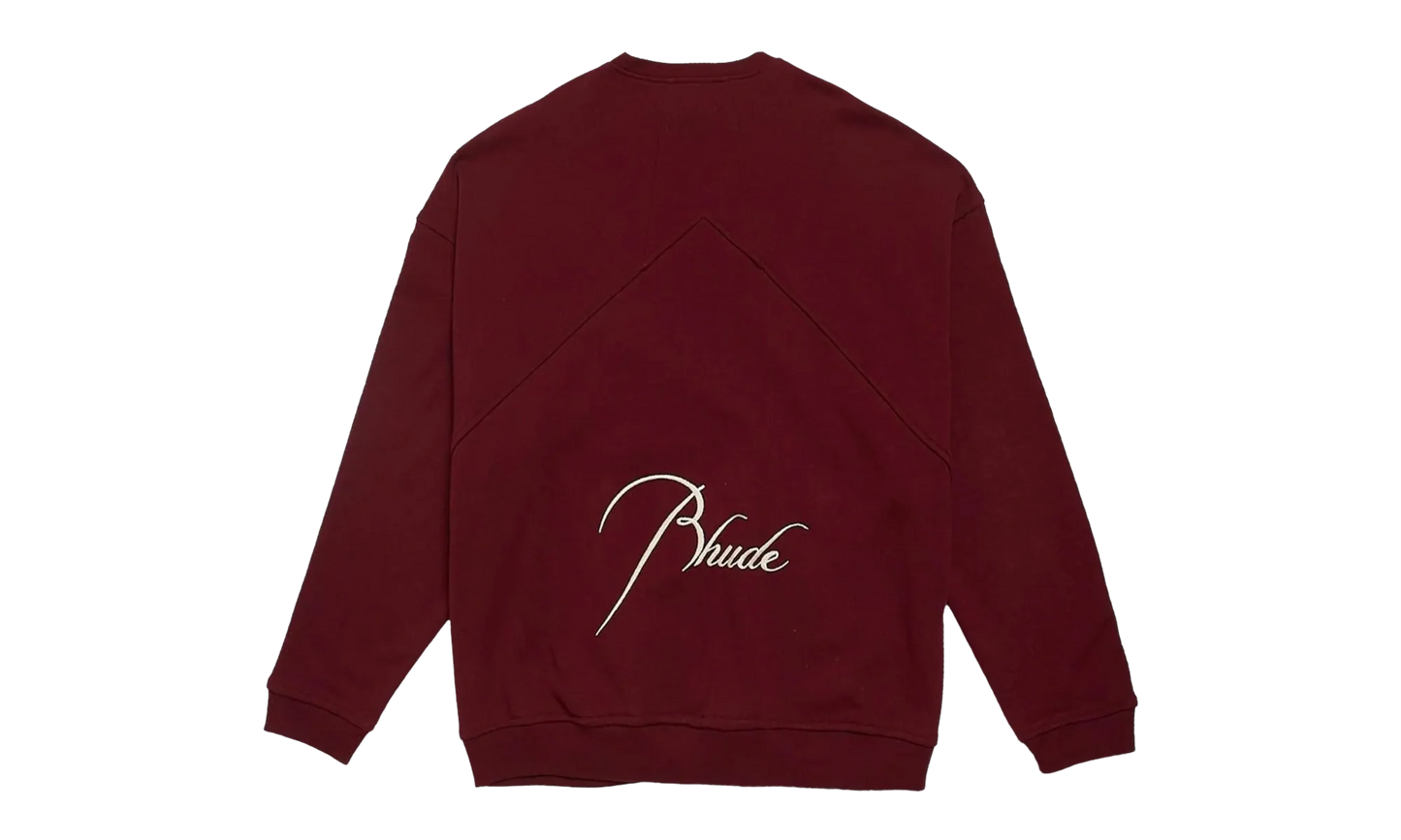 Embroidered Crewneck "Burgundy" PF22SW01012800