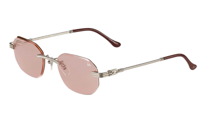 Hustler Rimless Drill Mount 24KT "White Gold / Blossom Pink" DMHU2 0047 44C4