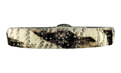 Reptile Studded Fur Belt "Black" GDRSFBB