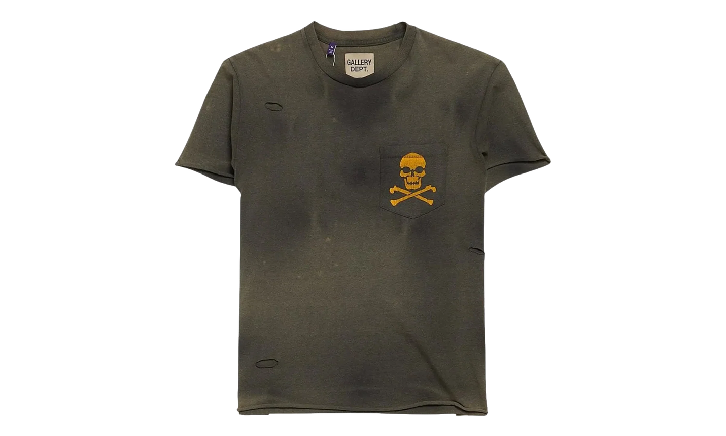 Distressed Bones T-Shirt "Faded Black" CR0P4J2N
