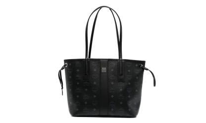 Small Liz Reversible Tote in Visetos "Black" MWPDSLR02BK001