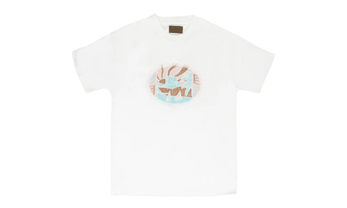 BEADED NILE RIVER T-SHIRT "White" BRC-MTPS-0004