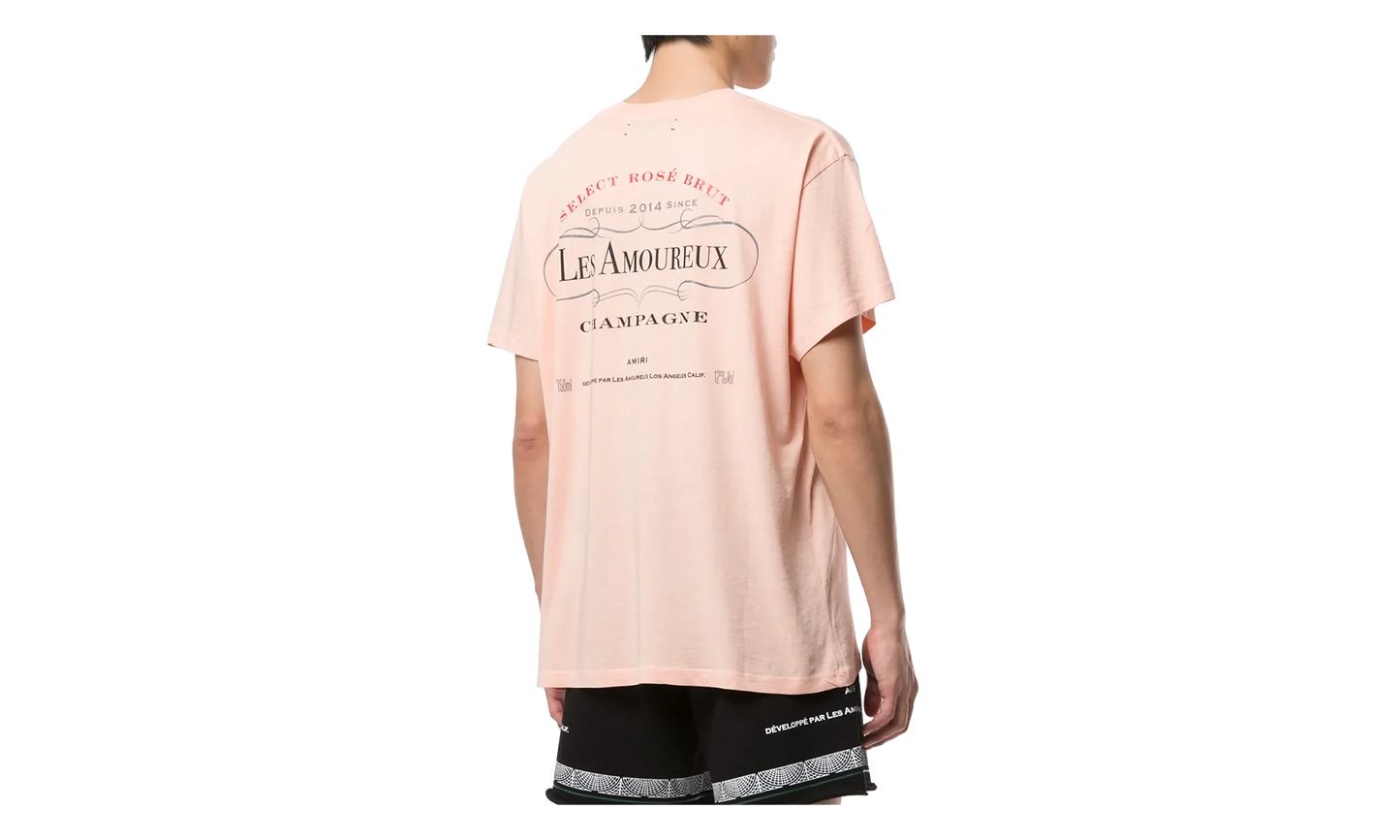 Les Amoureux Label Short Sleeve Tee Shirt "Peach" F0M03237CJ PCH