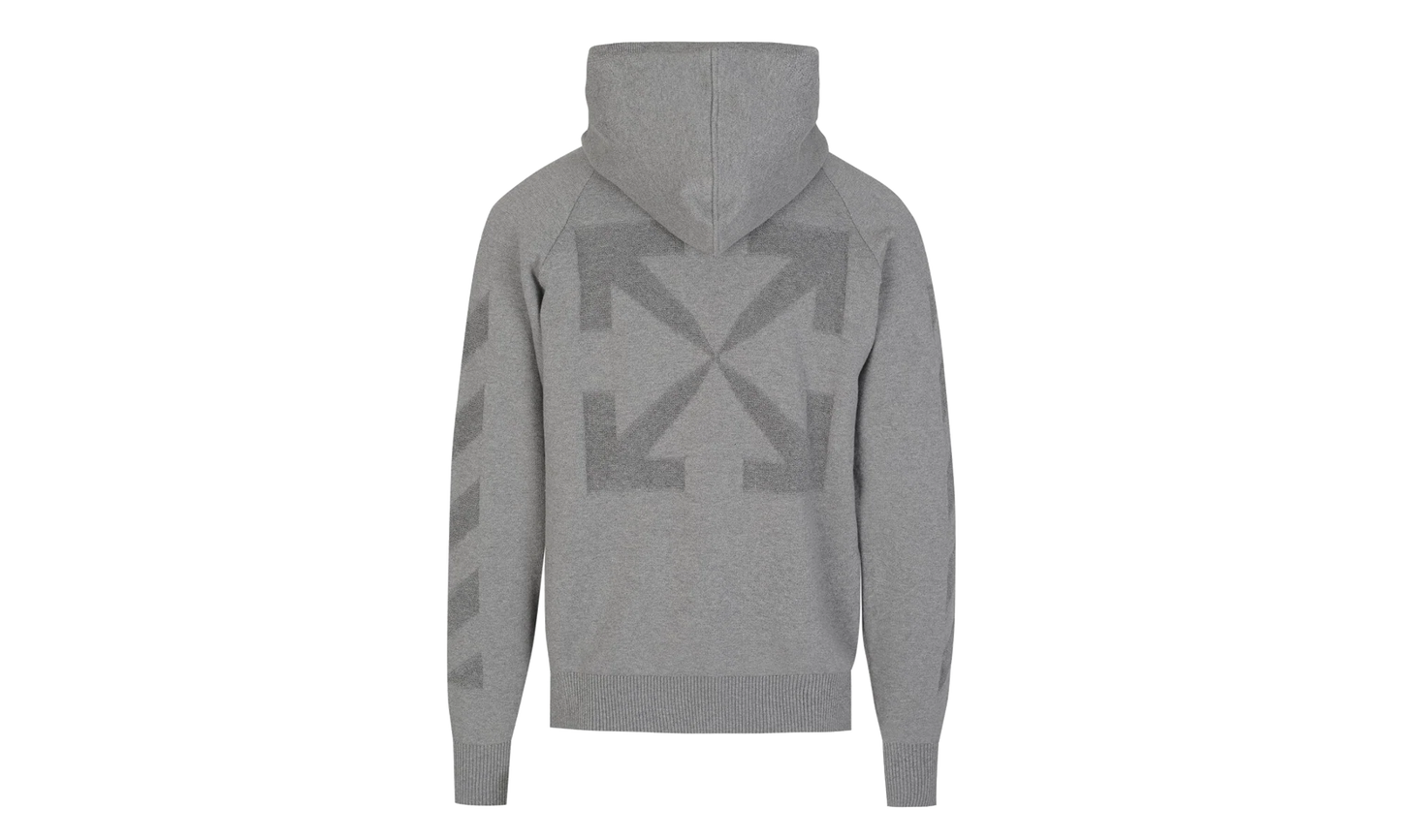 Arrow Knit Hoodie "Grey" OMHA141C99KNI0010606