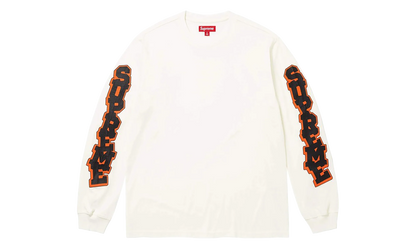 Cracked Sleeve Long Sleeve Top "SS26 - Washed White" SU27257