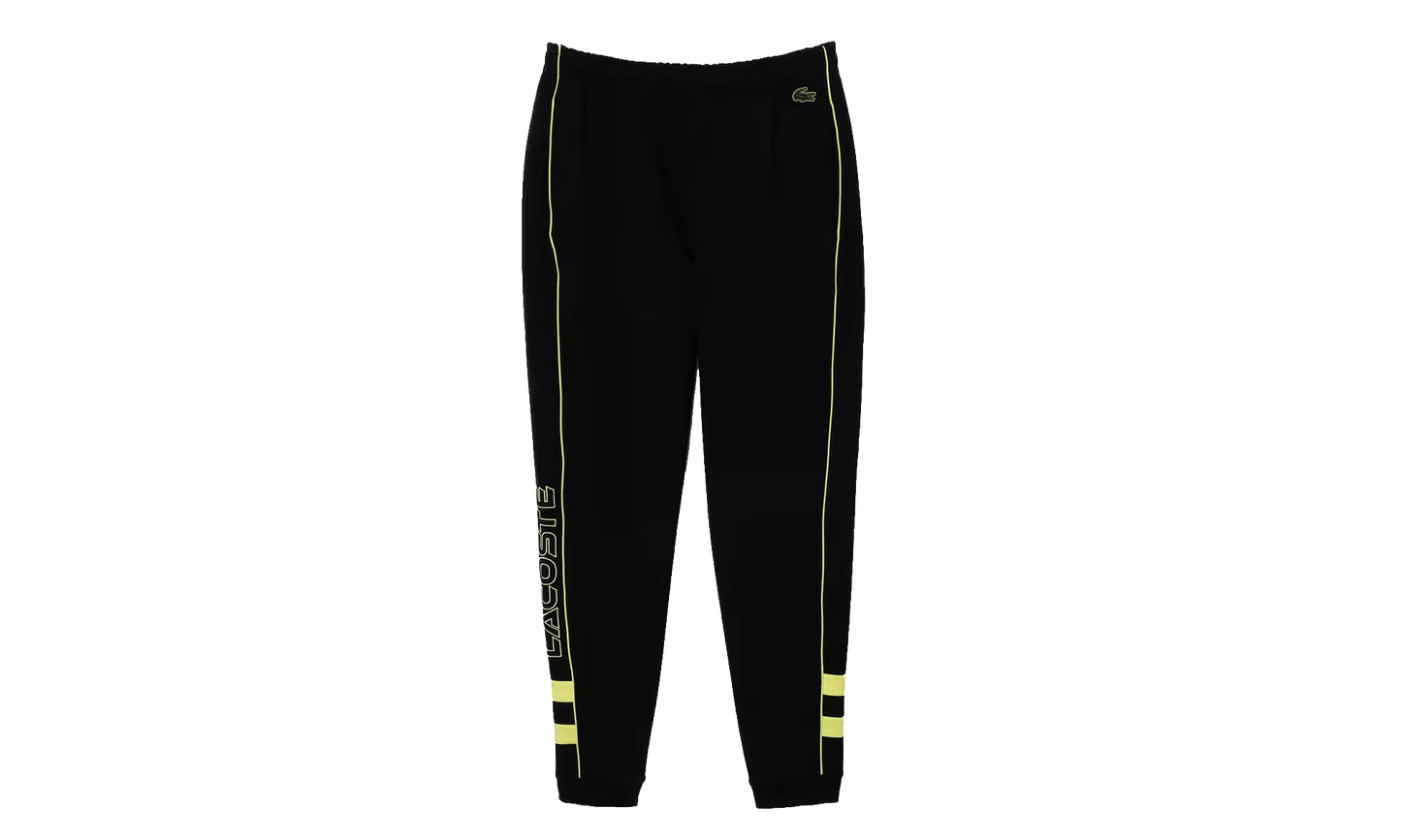 Embroidered Regular Fit Track Pants "Black / Flash Yellow" XH1431 6VT