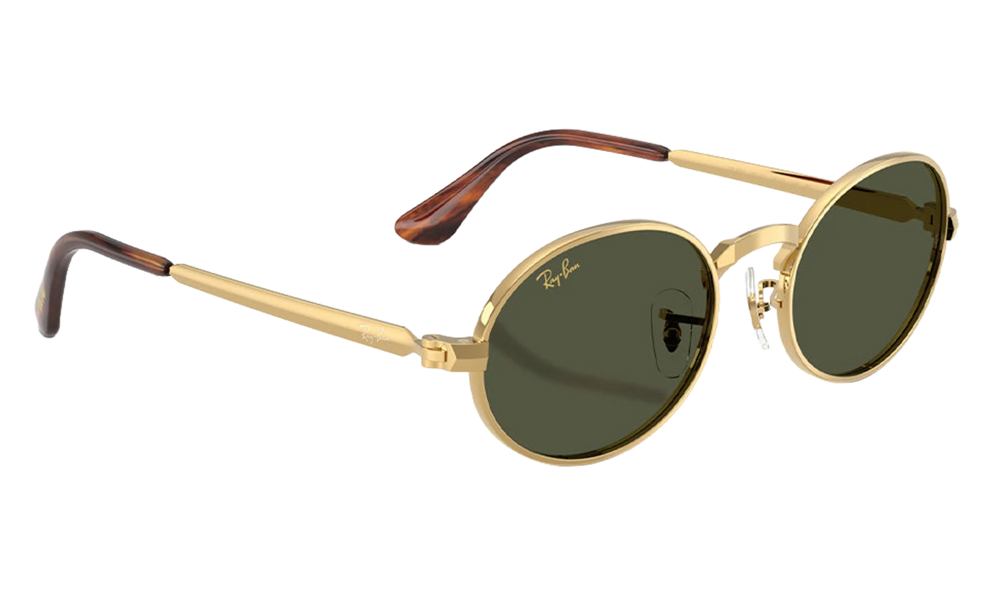 Ray-Ban Bold Metals "A$AP Rocky - Polished Arista Gold with Dark Green Lens" RB3931 001 31