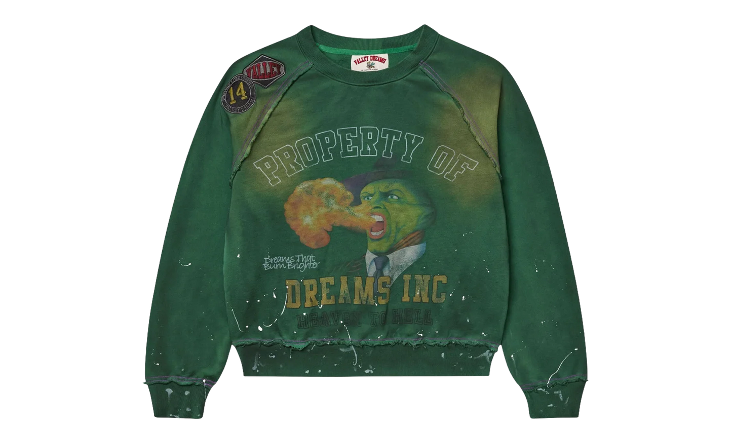Hot Breathe Crewneck Sweatshirt "Green" 11451 10004VFHBCG GREE