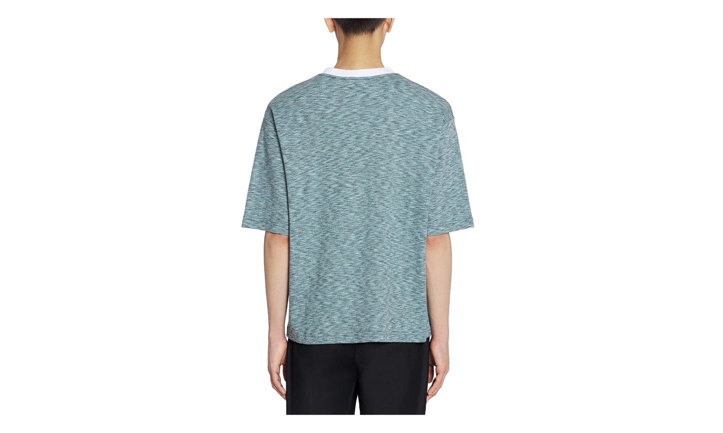 KNIT T-SHIRT "BLUE CHINÉ" RM TS0026 J098 P24 474