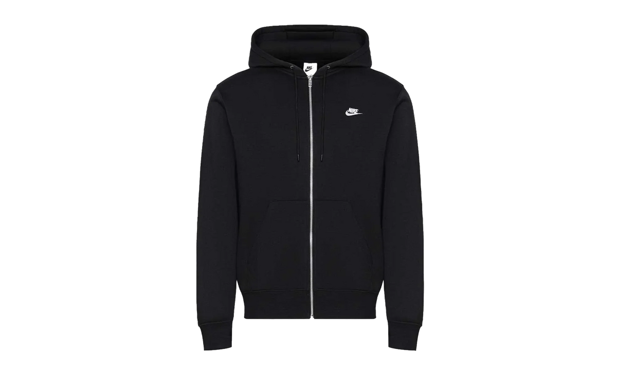 Club Full-Zip Fleece Hoodie "Black / White" FN3861 010