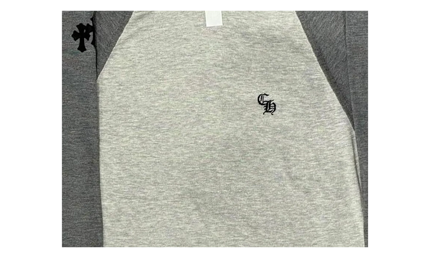 Henley Baseball 3 Cross Patch Longsleeve T-Shirt "Grey" CHRM1137