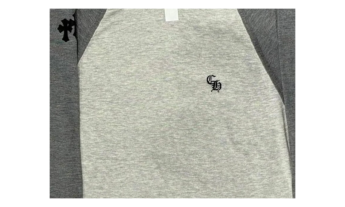Henley Baseball 3 Cross Patch Longsleeve T-Shirt "Grey" CHRM1137