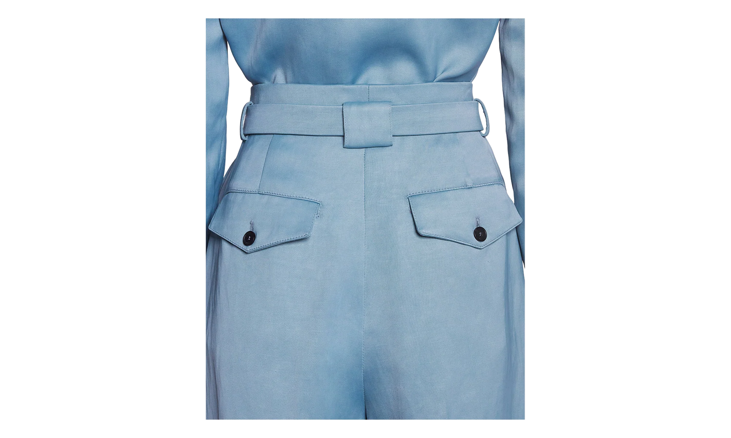 WIDE-LEG TAILORED TROUSERS "SKY BLUE" RW TR0003 5924 E24 165