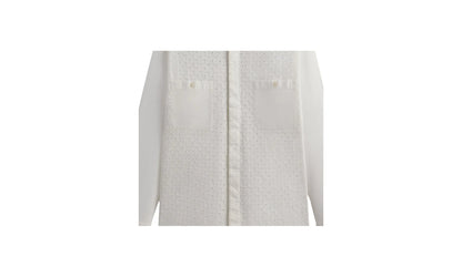 Lattice Floral Long-Sleeve Apollo Shirt "Silk" KHM032068 116