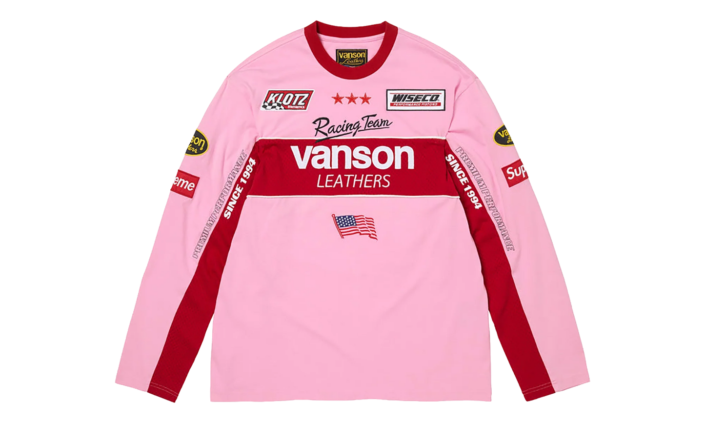 Vanson Leathers® L/S Top "SS26 - Pink" SU27019