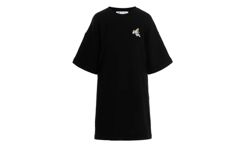 Flower Arrow Snap Tee Sweater Dress WMNS "Black" OWDB335F22JER0014084