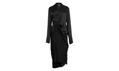 Charmeuse Wrap Dress WMNS "Black" RP02E4560 SCH 09