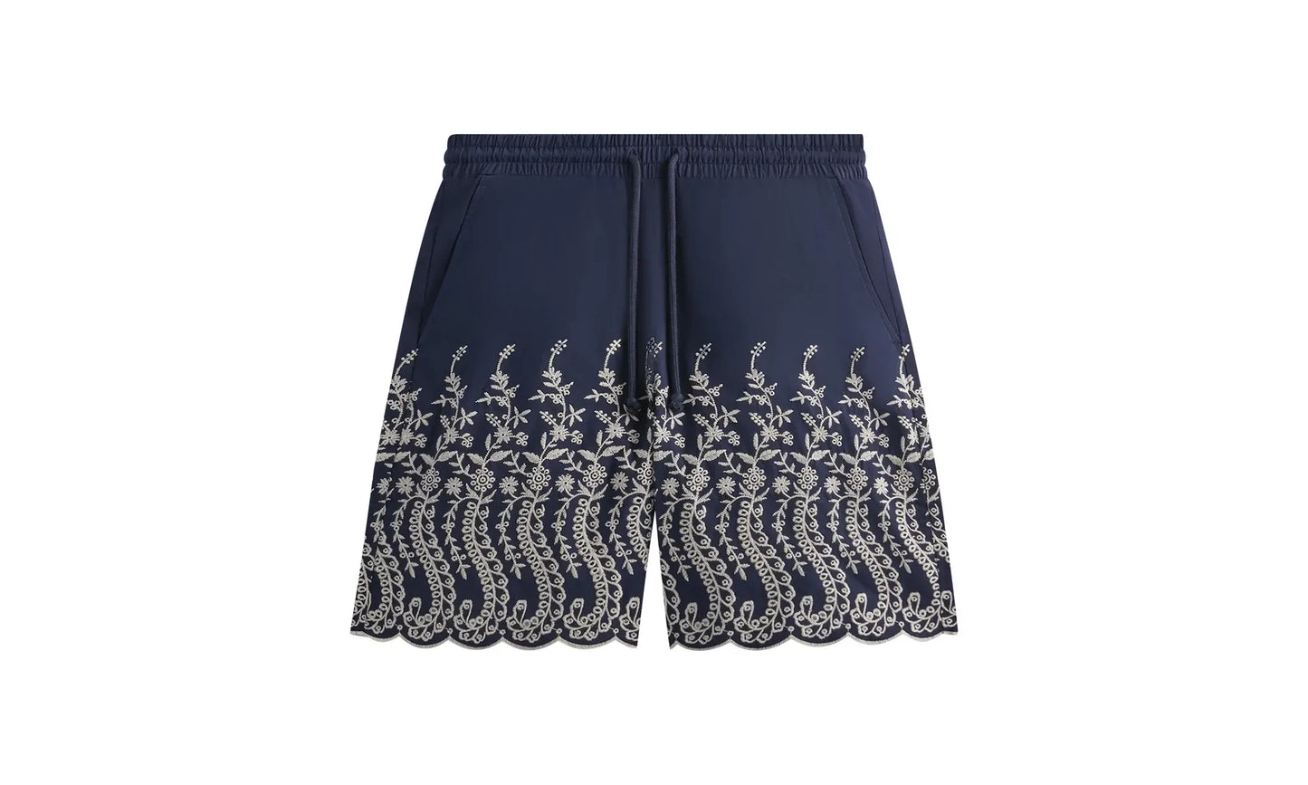 Floral Eyelet Lewis Short "Navy" KHM060594 5033