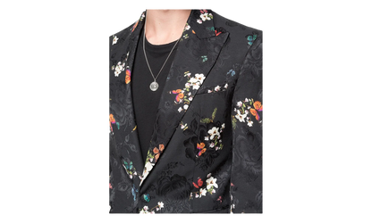 Butterfly Jacquard Blazer "Black" Y0M12176JA BLK