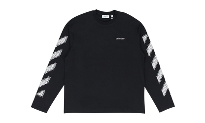 Pixel Diagonal Skate L/s Tee "Black / White" OFW MTPS 0063