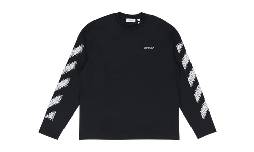 Pixel Diagonal Skate L/s Tee "Black / White" OFW MTPS 0063