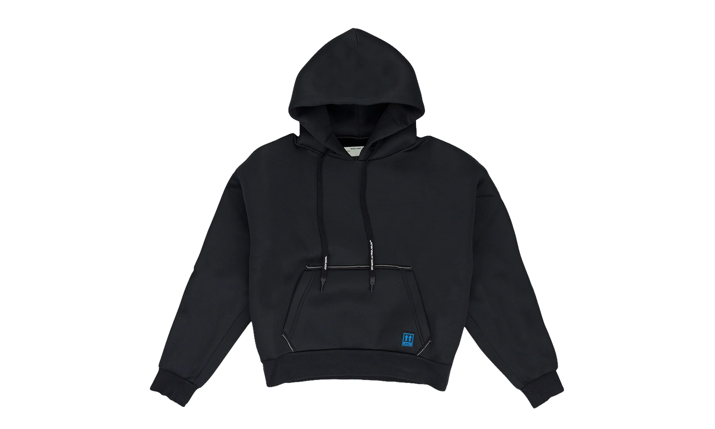 LONG DRAWSTRING HOODIE "Black" OFW MHDS 0001