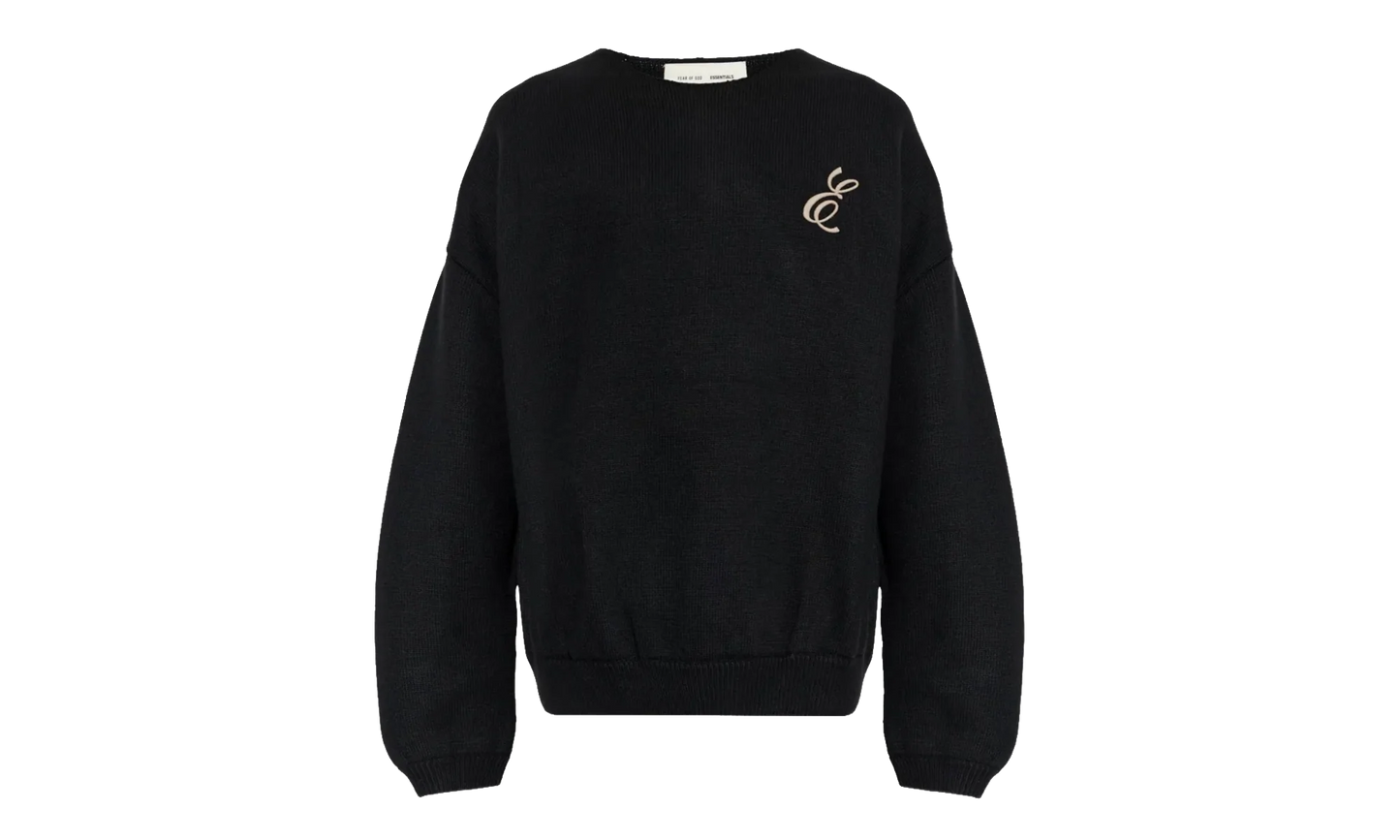 Waffle Crewneck Sweater "Vintage Black" 192HO254331F