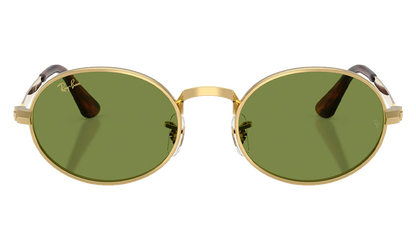 Ray-Ban Bold Metals "A$AP Rocky - Polished Arista Gold with Green Lens" RB3931 001 4E