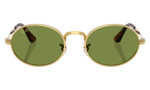 Ray-Ban Bold Metals "A$AP Rocky - Polished Arista Gold with Green Lens" RB3931 001 4E