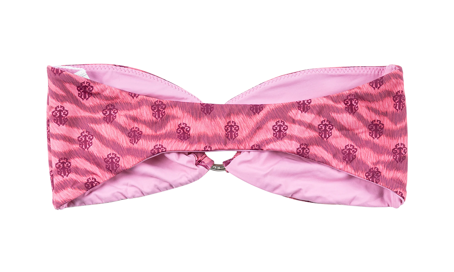 X dipped in blue bikini top "Pink" CHRM1080