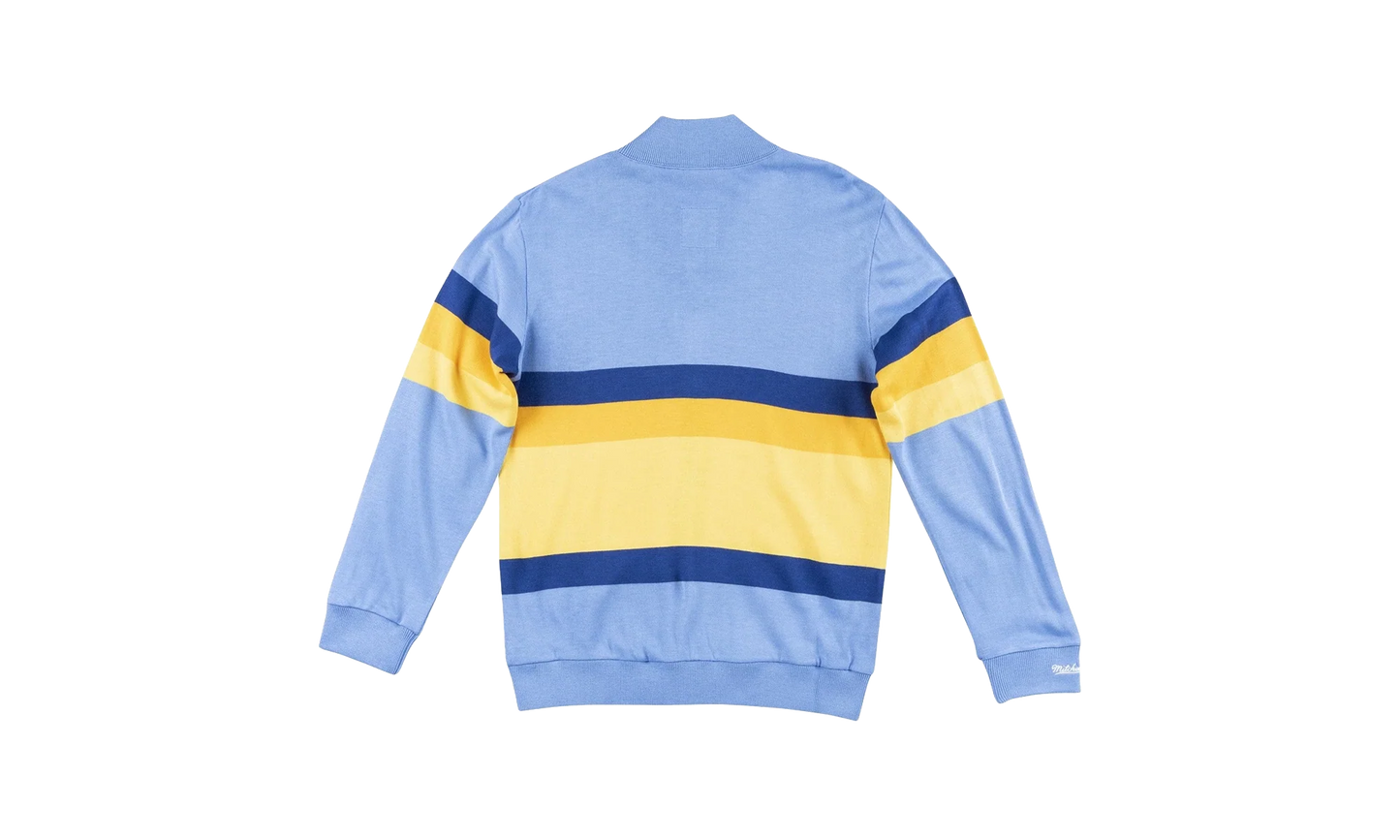 MLB Front Stripe Full Zip Sweater "Milwaukee Brewers - Light Blue" SWTRAJ18024 MBRLTBL