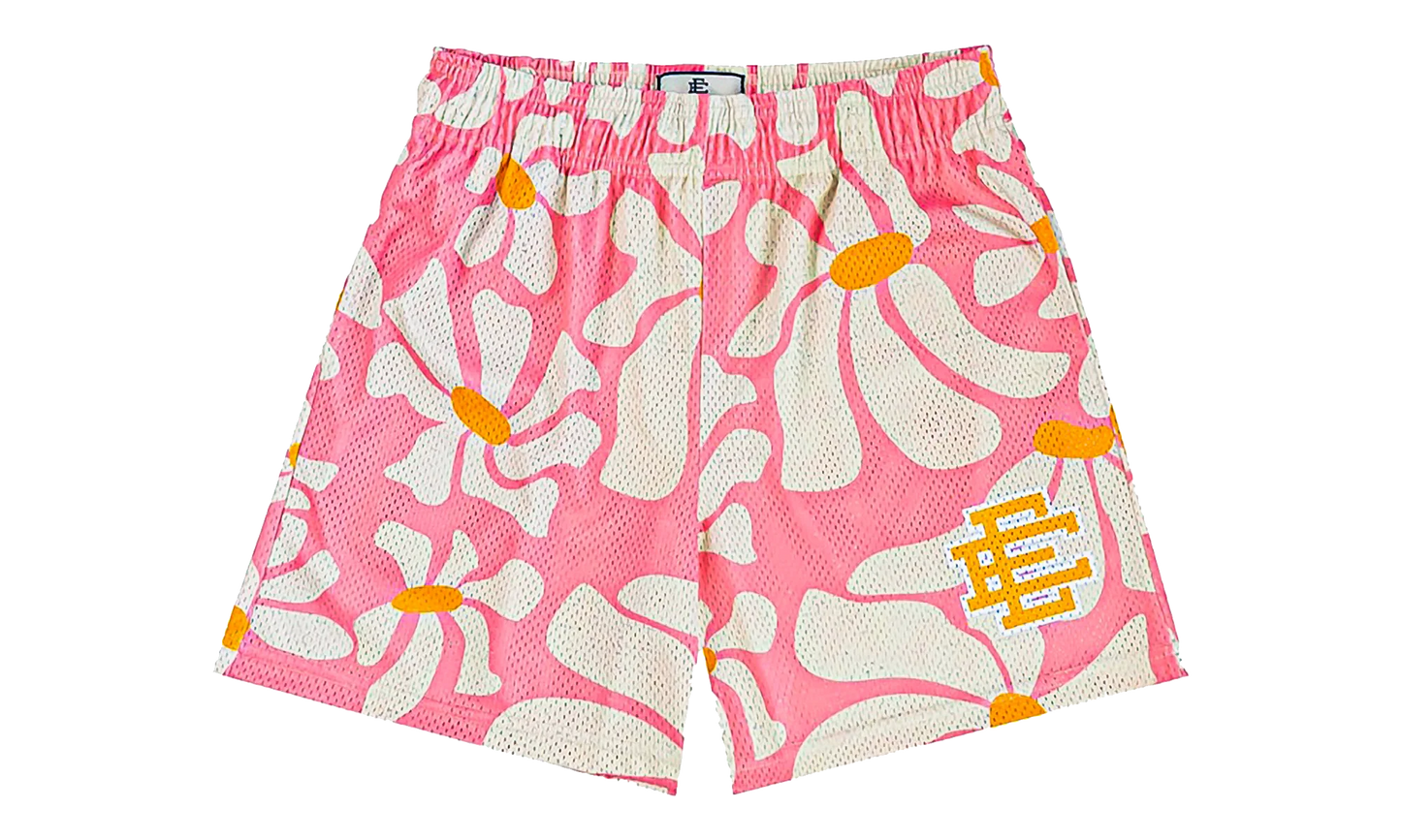 EE BASIC SHORT "SS24 - Pink Daisies/Yellow" EE783