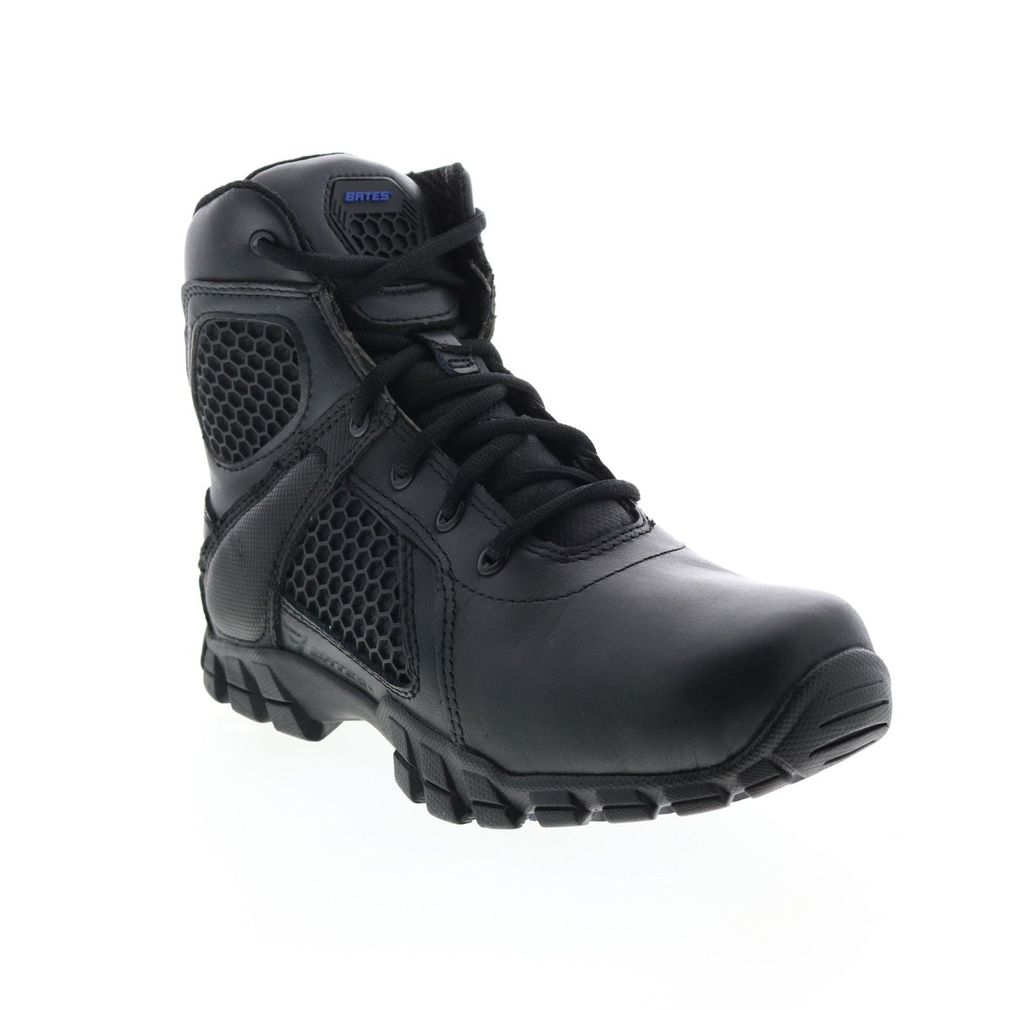 Bates Shock 6" Side Zip E07006 Mens Black Wide Leather Tactical Boots