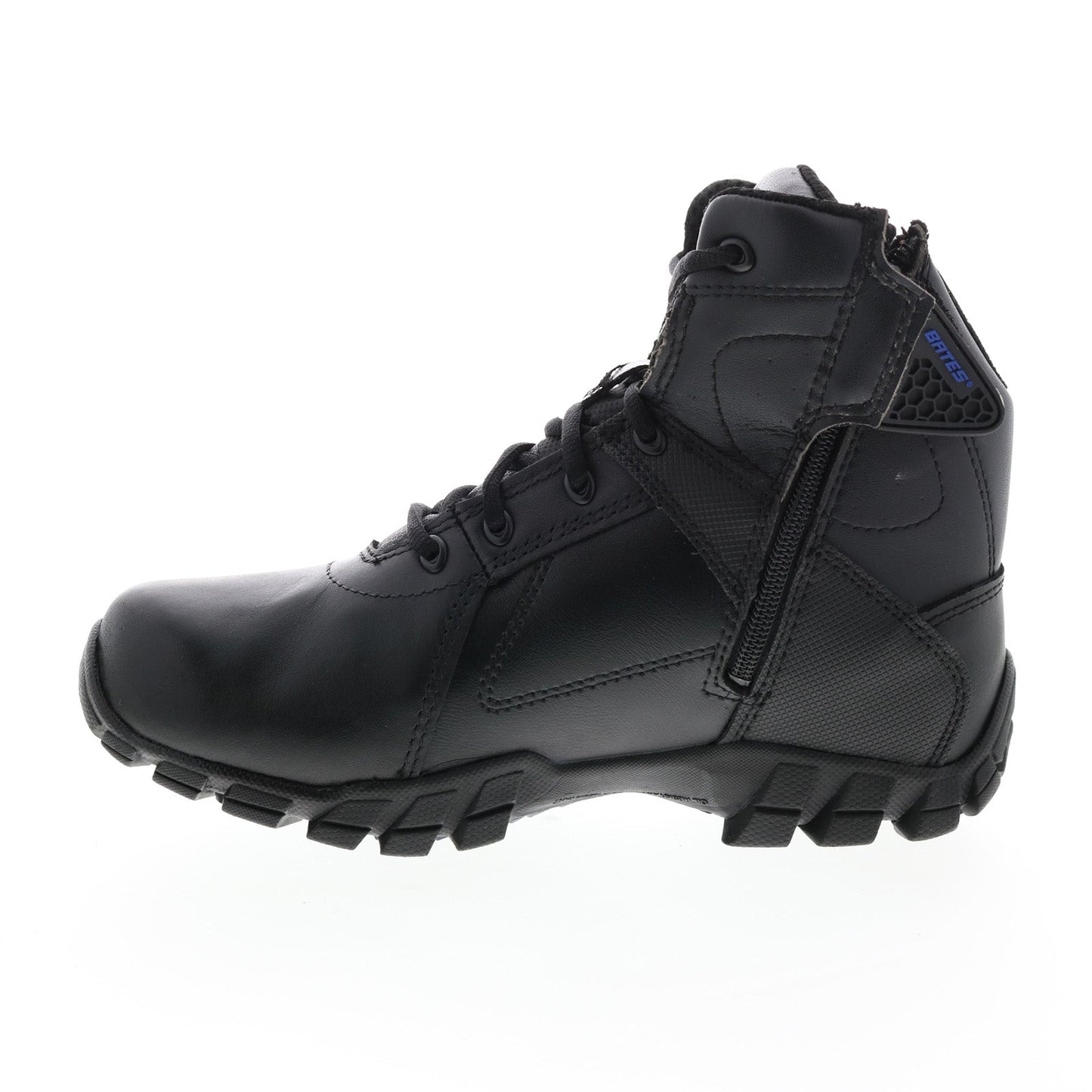 Bates Shock 6" Side Zip E07006 Mens Black Leather Lace Up Tactical Boots