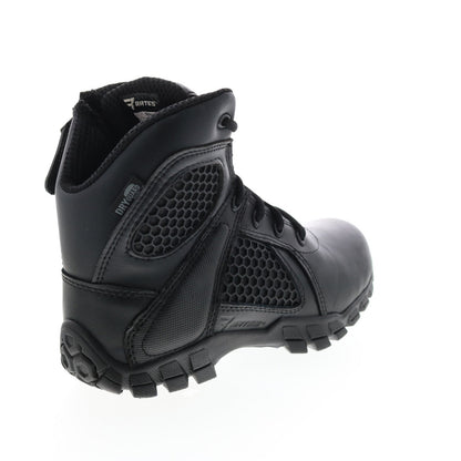 Bates Shock 6" Side Zip E07006 Mens Black Leather Lace Up Tactical Boots