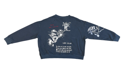 Yawning Kid Relaxed Pullover "French Terry - Overdye Navy" 261 MJP029P6 TERYNVY