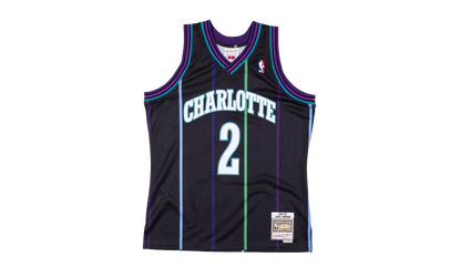 NBA Larry Johnson Reload Swingman Jersey "1992 Charlotte Hornets - Black" SMJYCP19277 CHOBLCK92LJO