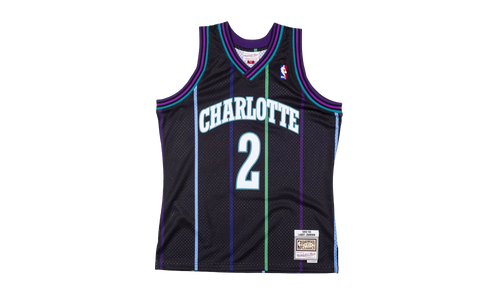 NBA Larry Johnson Reload Swingman Jersey "1992 Charlotte Hornets - Black" SMJYCP19277 CHOBLCK92LJO
