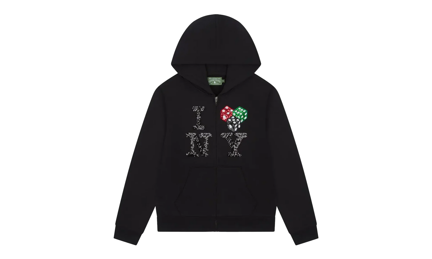 “I Love NY” Zip-Up Hoodie "Black" DT275