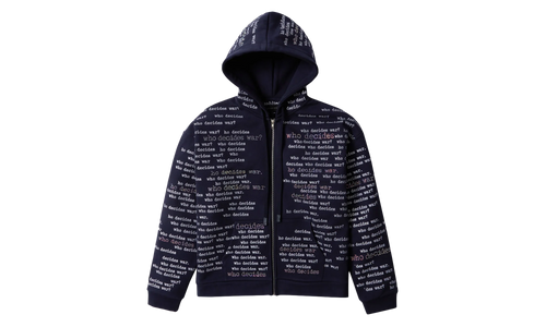Scripture Zip Up Hoodie "Navy Blue" T80KIAW8