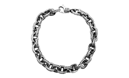 XL Paper Chain Bracelet "8 inch - Sterling SIlver" CHRM0960