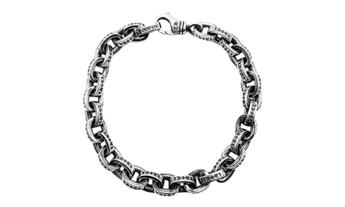 XL Paper Chain Bracelet "8 inch - Sterling SIlver" CHRM0960