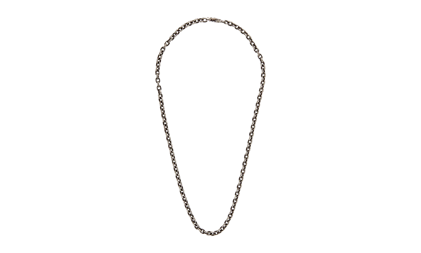 16" Paper Chain Necklace "Silver" CHRM1175