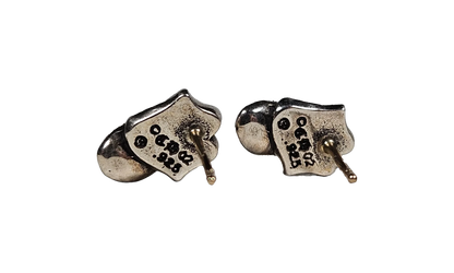 Rolling Stones Stud Earrings "Pair - Silver" CHRM0646
