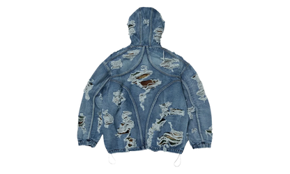 Hell Denim Camo Zip-Up Hoodie "Blue" TC25JK2301
